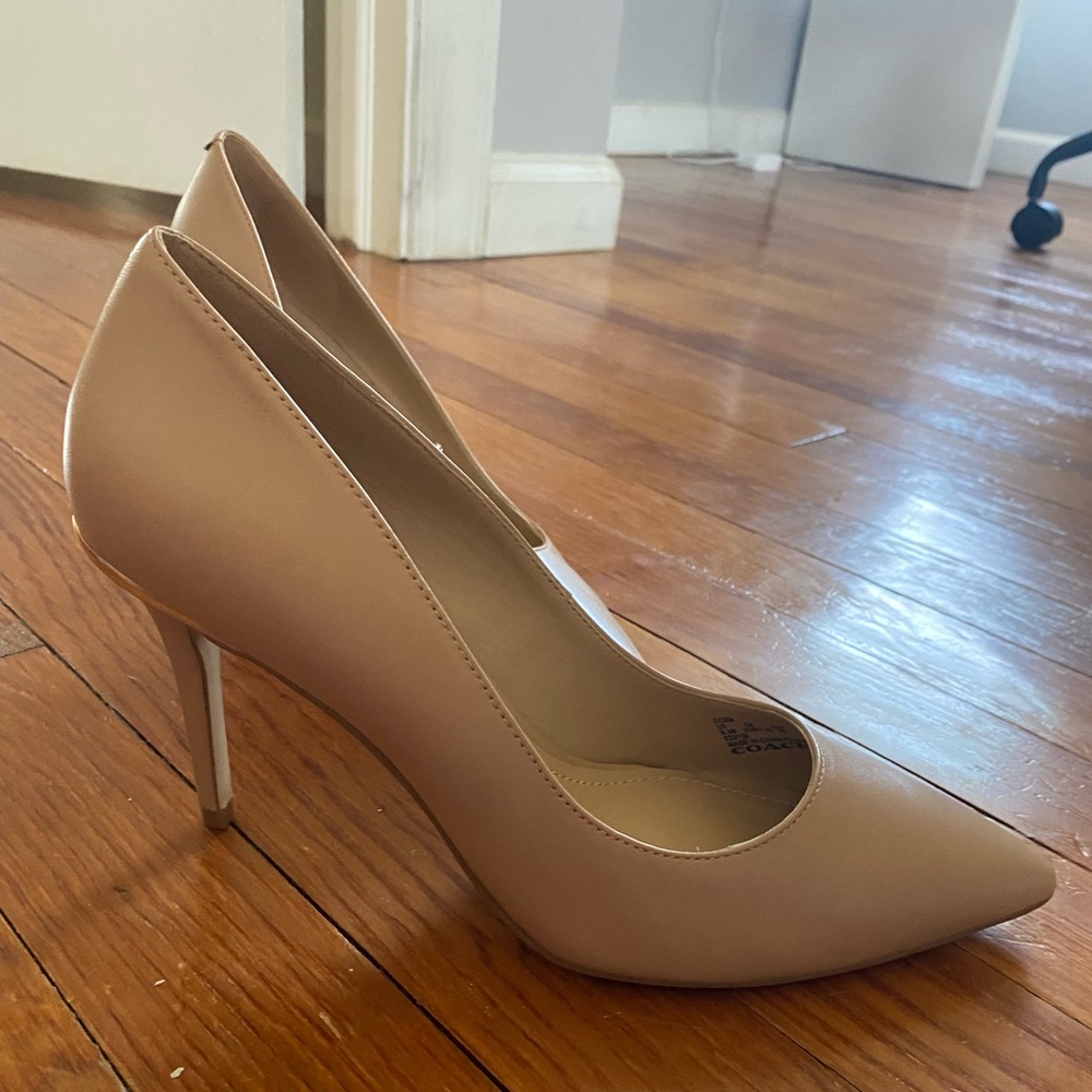 Tan Coach Heels size 8.5